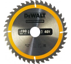 диск пильный по дереву DeWALT CONSTRUCTION 190/30 DT1945